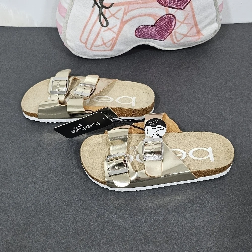 Bebe sandals girls gold color sz.13 new